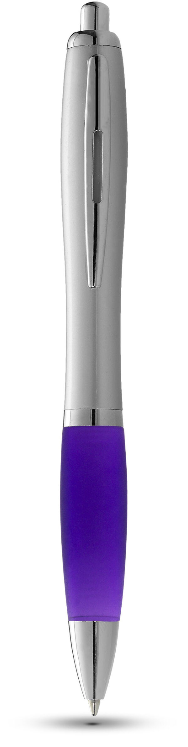 Nash ballpoint pen with silver barrel and coloured grip - Slika 6